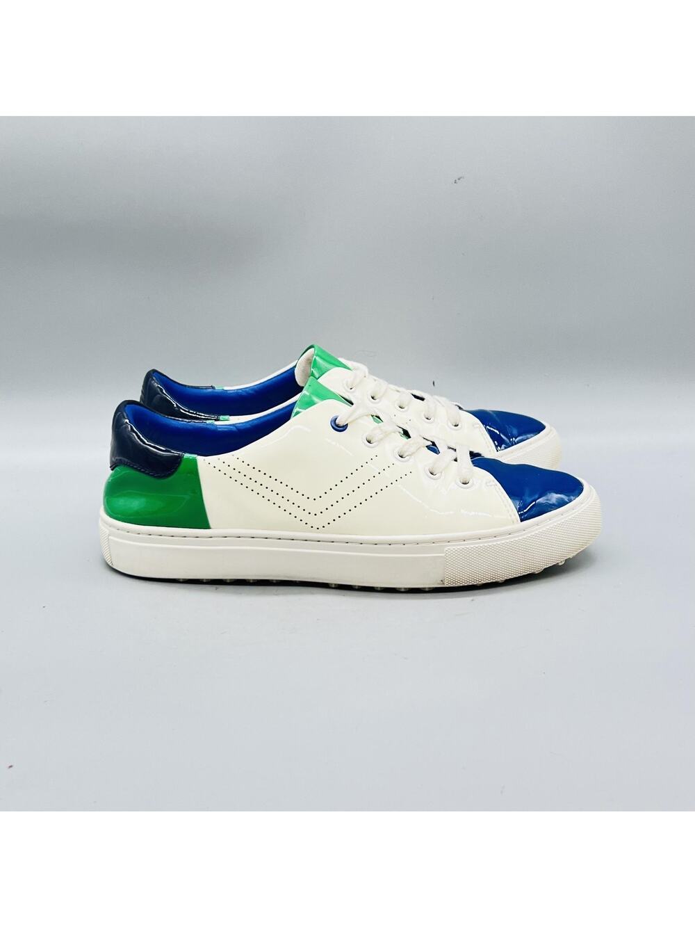 Tory Sport Shoes Womens 7 Multicolor Patent Leather Low Top Golf Sneaker Comfort